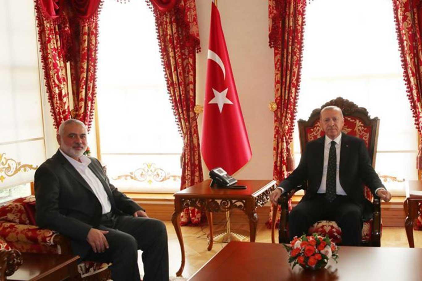 Cumhurbaşkanı Erdoğan İsmail Heniyye'yi kabul etti